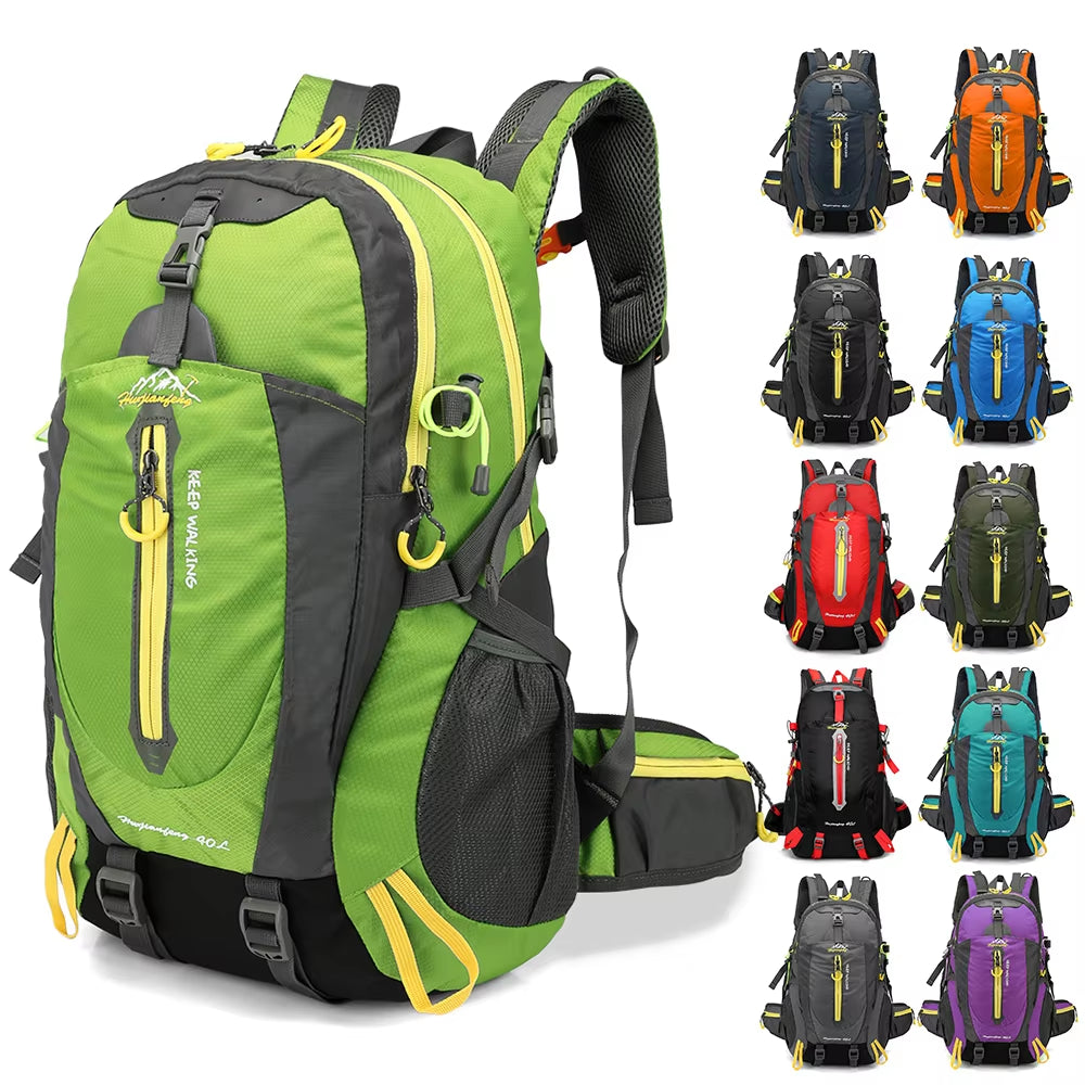 40L Water Resistant Travel Backpack Camping Hiking Laptop Daypack Trekking Climbing Back Bags for Men Women Hiking Supplies