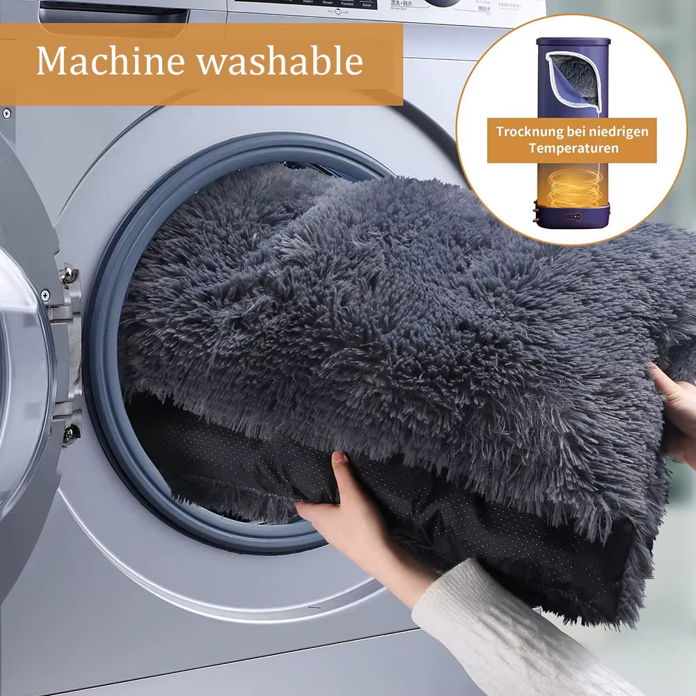 Large Dog Bed Washable Plush Pet Bed anti Anxiety Warm Dog Cushion Sleeping Mat Comfoetable Pet Mats for Small Medium Large Dogs