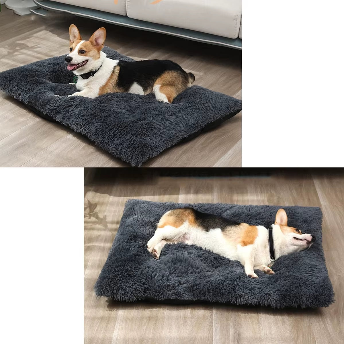 Large Dog Bed Washable Plush Pet Bed anti Anxiety Warm Dog Cushion Sleeping Mat Comfoetable Pet Mats for Small Medium Large Dogs