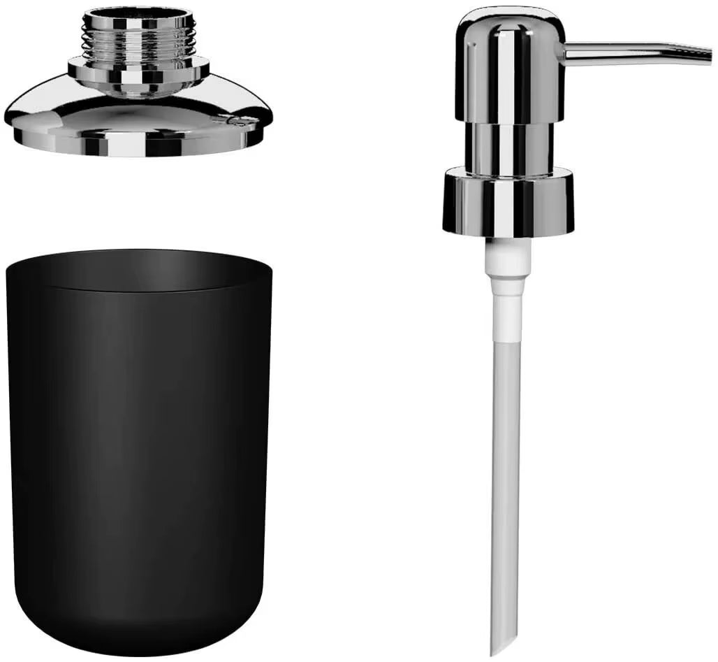 6PCS Black Plastic Bathroom Items Toothbrush Holder Soap Box Toilet Brush Bathroom Storage and Toiletry Set