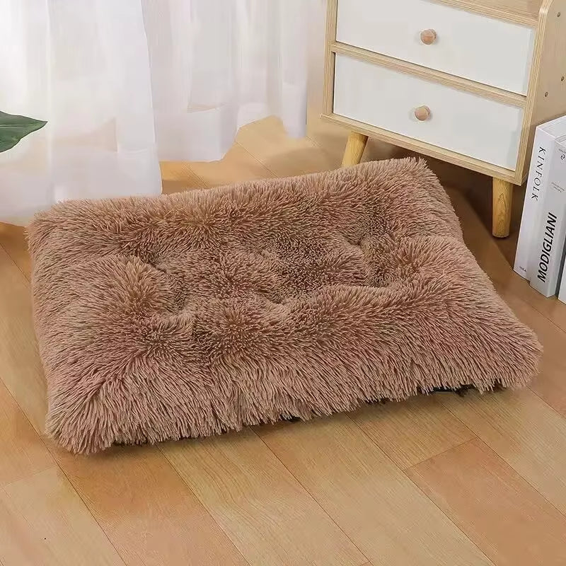 Large Dog Bed Washable Plush Pet Bed anti Anxiety Warm Dog Cushion Sleeping Mat Comfoetable Pet Mats for Small Medium Large Dogs