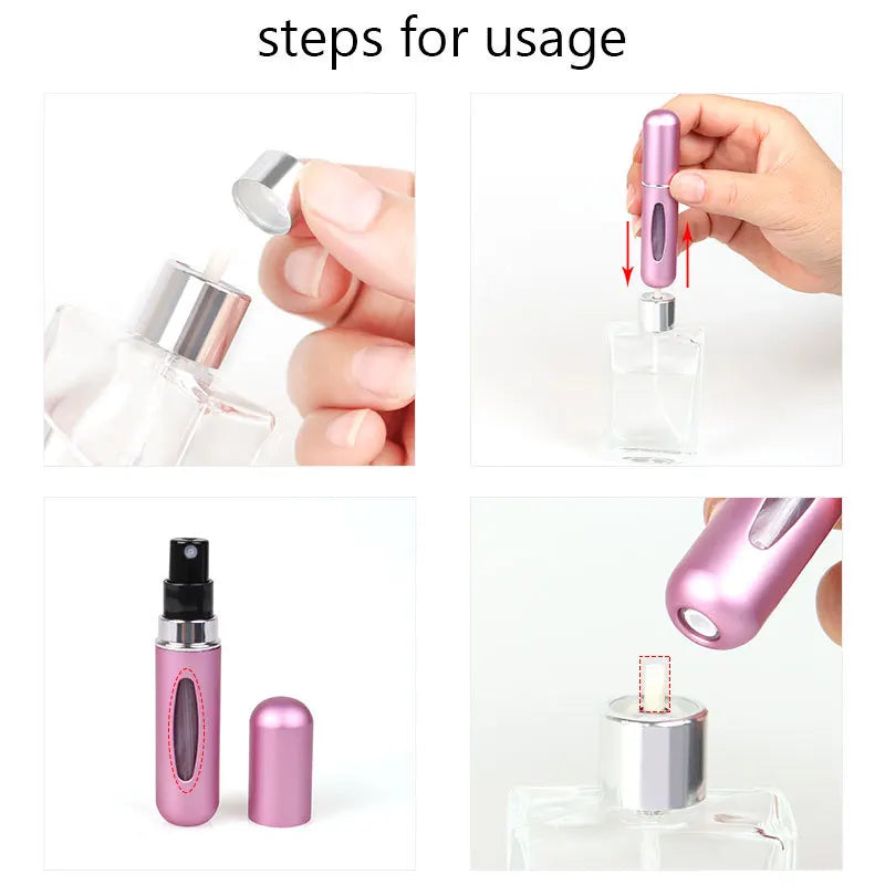 5 Ml Parfüm Nachfüllflasche Tragbare Mini Nachfüllbare Sprühdose Duftpumpe Leere Kosmetikbehälter Zerstäuber Für Reisewerkzeug Heiß