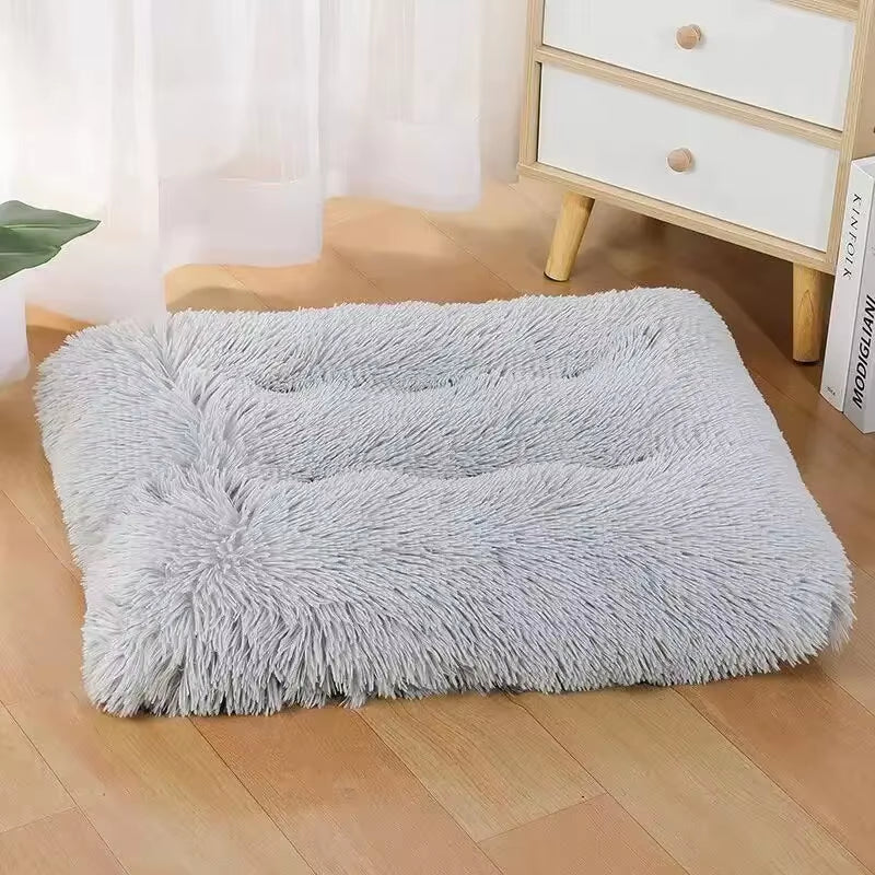 Large Dog Bed Washable Plush Pet Bed anti Anxiety Warm Dog Cushion Sleeping Mat Comfoetable Pet Mats for Small Medium Large Dogs