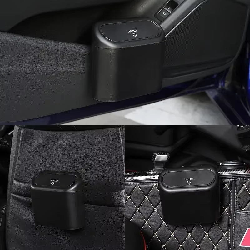 Auto Mülleimer Mit Deckel Universal Fahrzeug Mini Auslaufs Ichere Mülltonne Auto Organizer Lagerung Für Vordere Rücksitz Fahrzeug Zubehör
