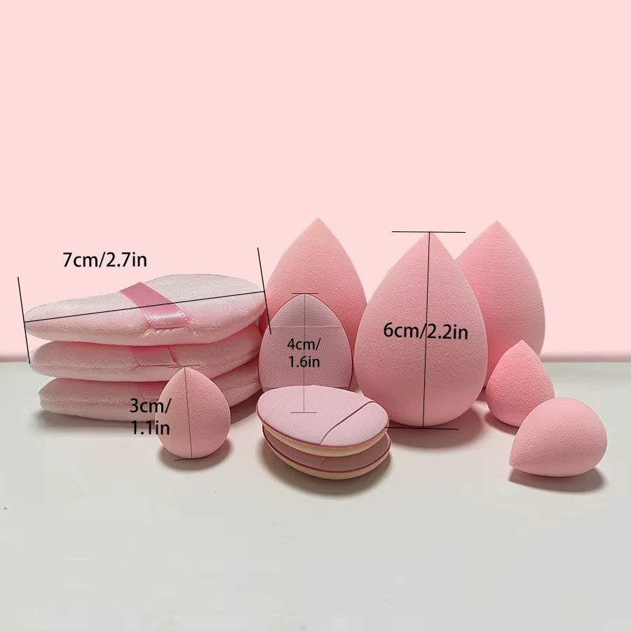 12Pcs Small, Medium and Large Combination Set Makeup Puff Essential for Beginners