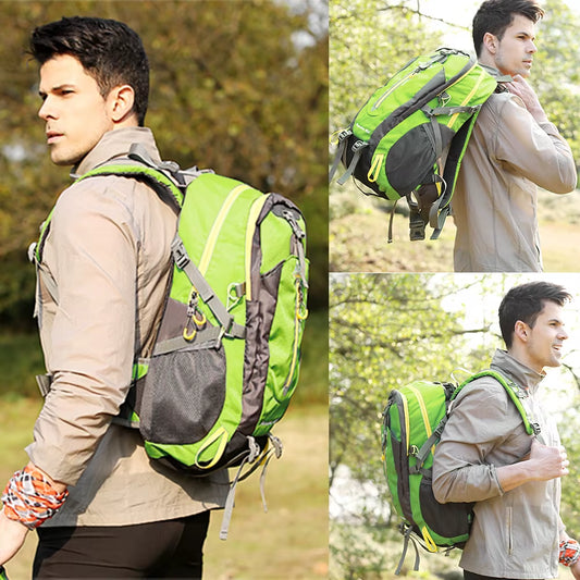 40L Water Resistant Travel Backpack Camping Hiking Laptop Daypack Trekking Climbing Back Bags for Men Women Hiking Supplies